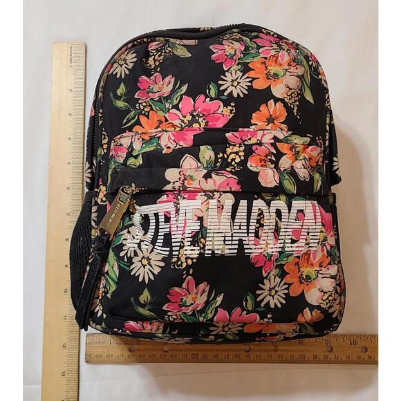 Steve Madden Floral Multi Color Mini Back Pack Purse Mini Force Bag Travel Gift